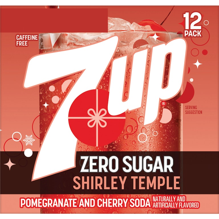 7-UP Soda, Zero Sugar, Shirley Temple, Pomegranate and Cherry, 12 7-UP Soda, Zero Sugar, Shirley Temple, Pomegranate and Cherry, 12