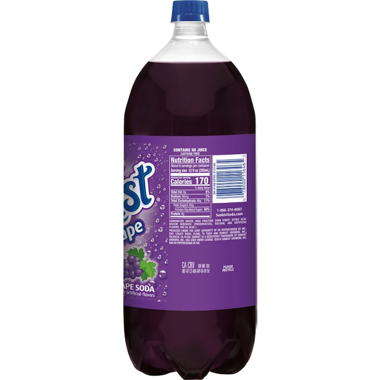 Sunkist Grape Soda, 2 L bottle | Giant Eagle | Because It Matters Sunkist Grape Soda, 2 L bottle | Giant Eagle | Because It Matters