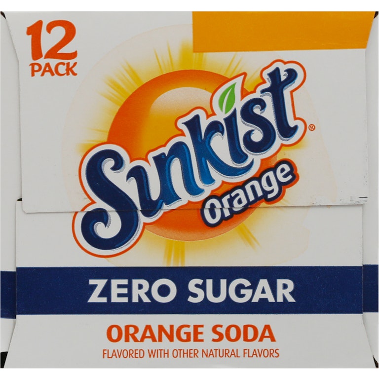 Sunkist Zero Sugar Orange Soda, 12 fl oz cans, 12 pack | Giant Sunkist Zero Sugar Orange Soda, 12 fl oz cans, 12 pack | Giant