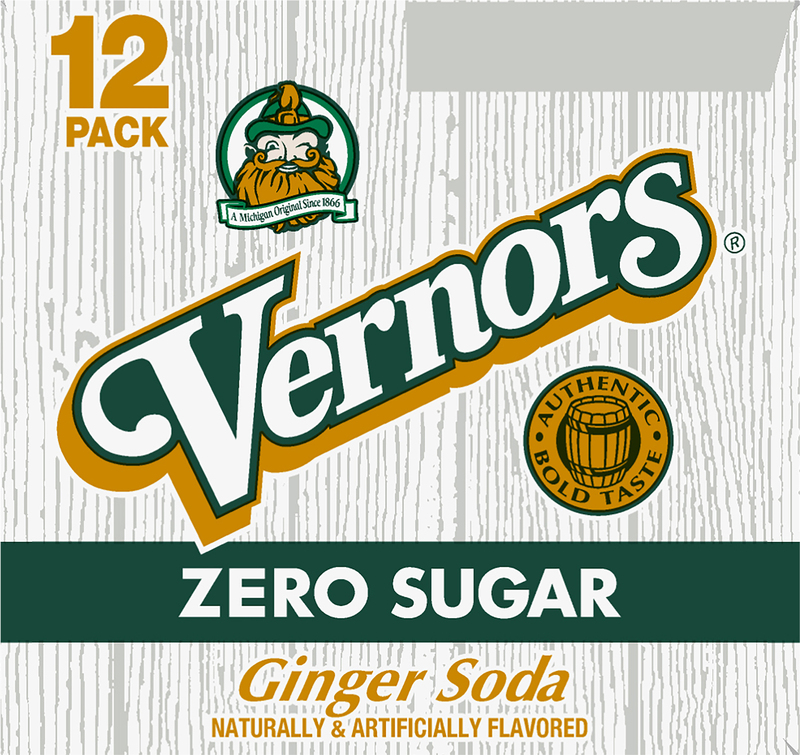 Vernors Zero Sugar Ginger Soda, 12 fl oz cans, 12 pack | Giant
