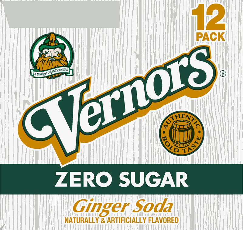 Vernors Zero Sugar Ginger Soda, 12 fl oz cans, 12 pack | Giant