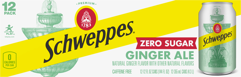 Schweppes Ginger Ale, Zero Sugar, 12 Pack | Giant Eagle | Because