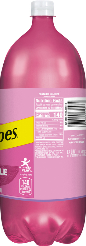 Schweppes Raspberry Ginger Ale Soda, 2 L bottle | Giant Eagle