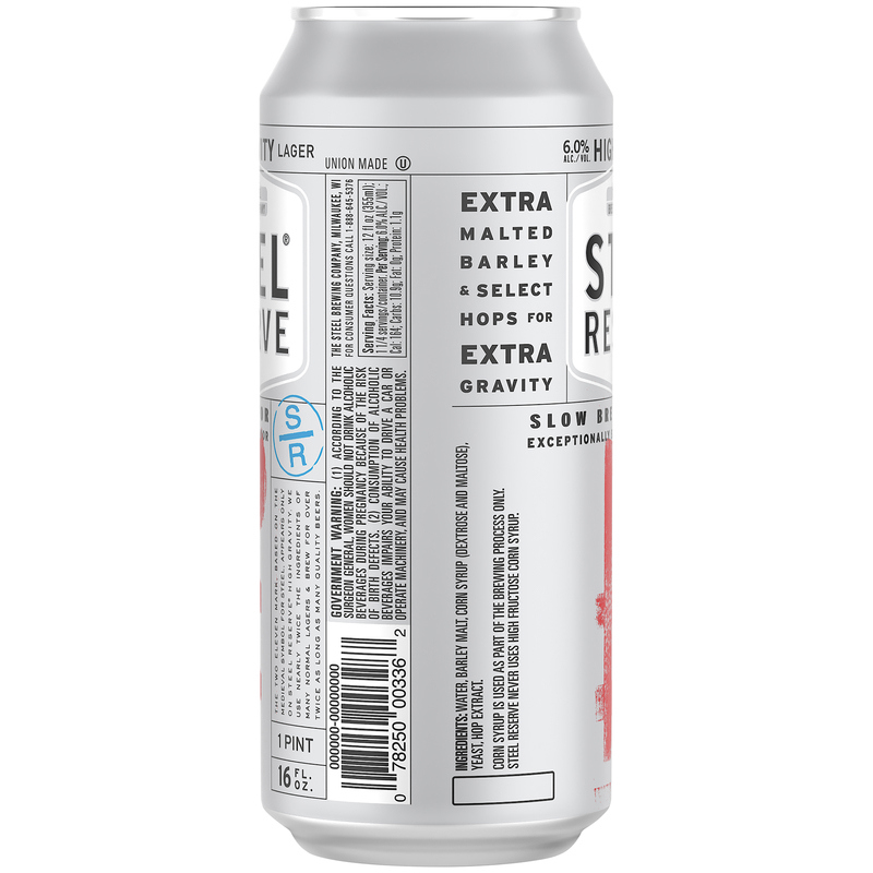 Steel Reserve High Gravity Lager Beer, 6 Pack, 16 fl. oz. Cans