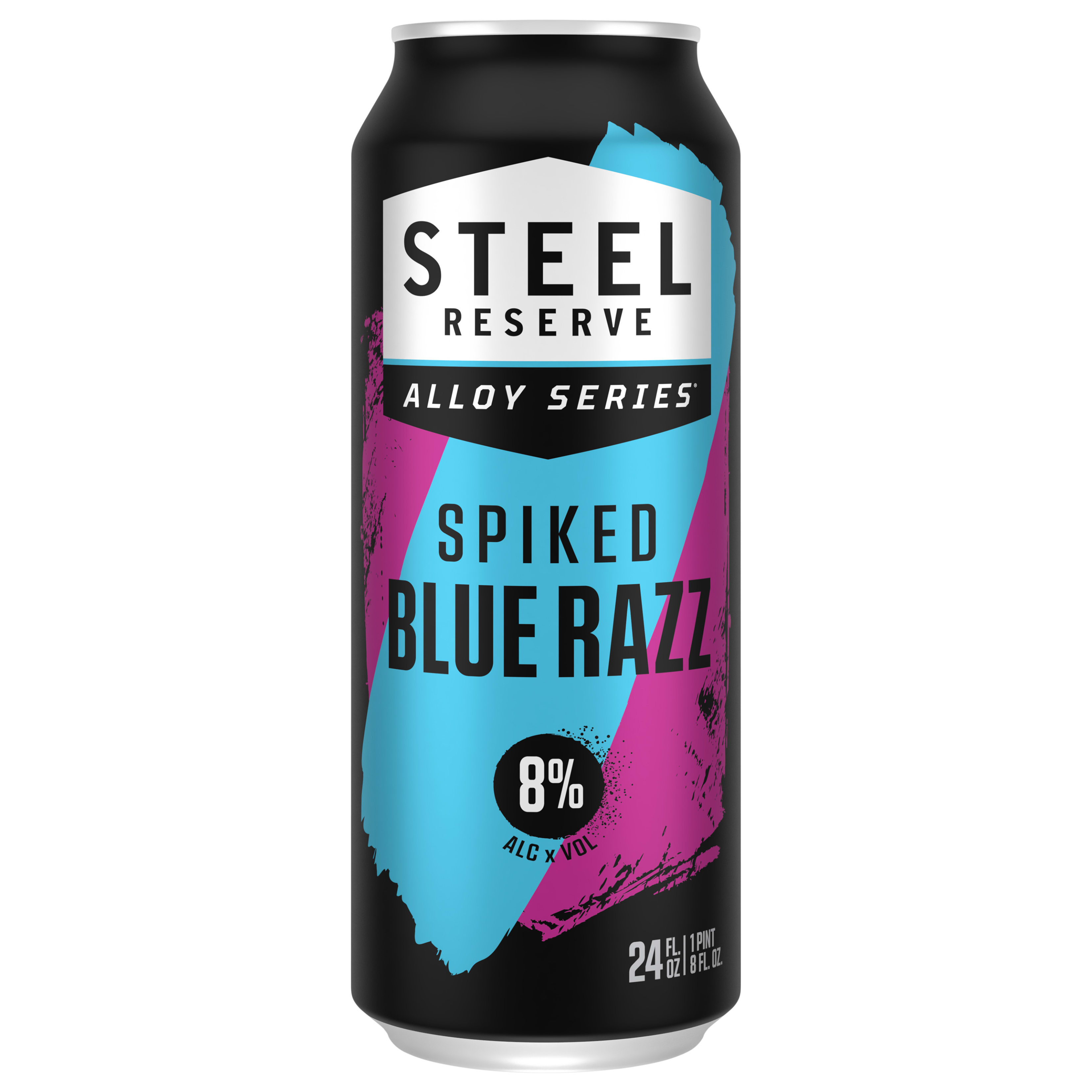 Steel Reserve Spiked Blue Razz, Alloy Series, Flavored Malt
