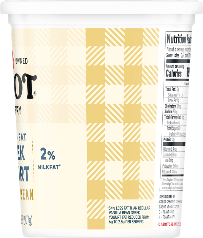 Cabot Creamery Lowfat Vanilla Bean Greek Yogurt 2 lb (Refrigerated