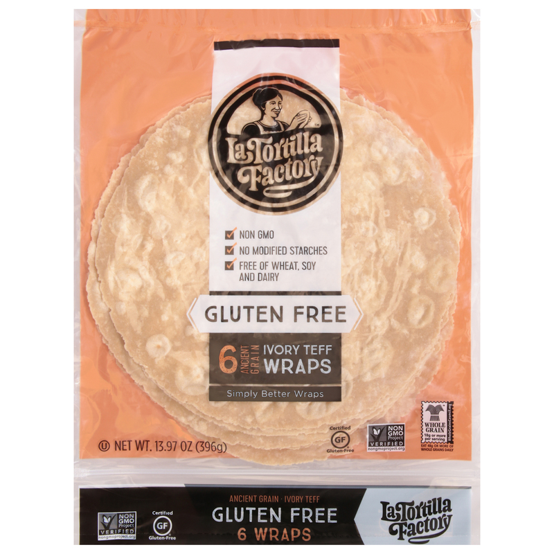 洋楽 G-Rap Freeloadas over the counter La Tortilla Factory Ivory Teff Wraps, Gluten Free, Ancient Grain