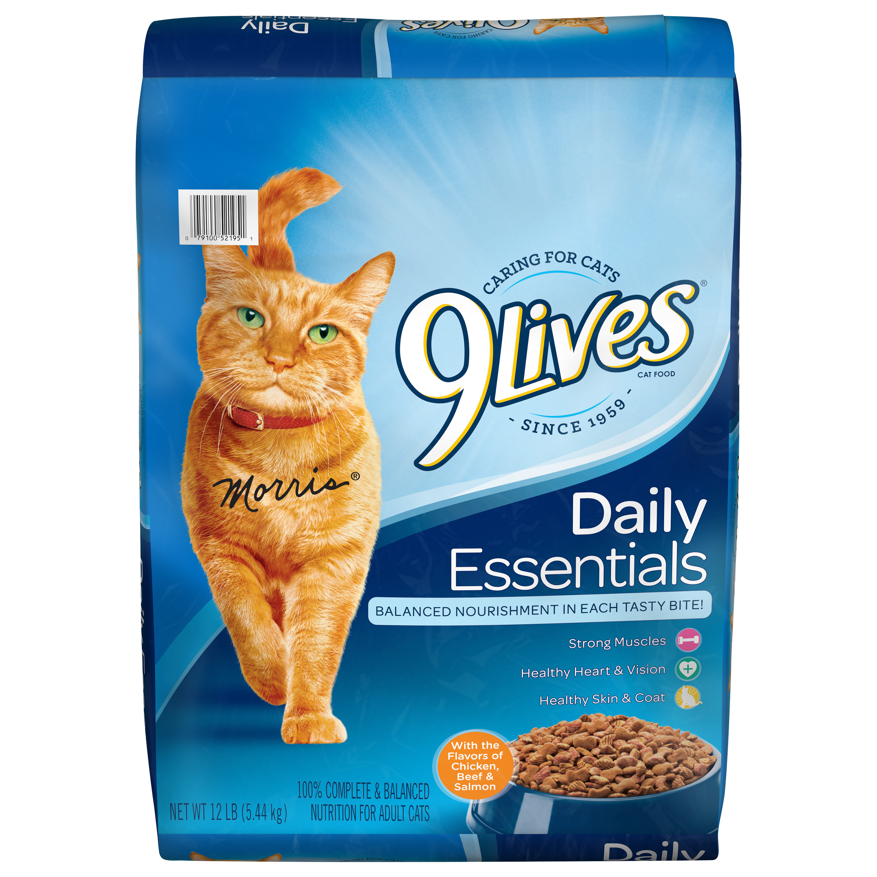 9Lives Daily Essentials Dry Cat Food with Chicken, Beef & Salmon