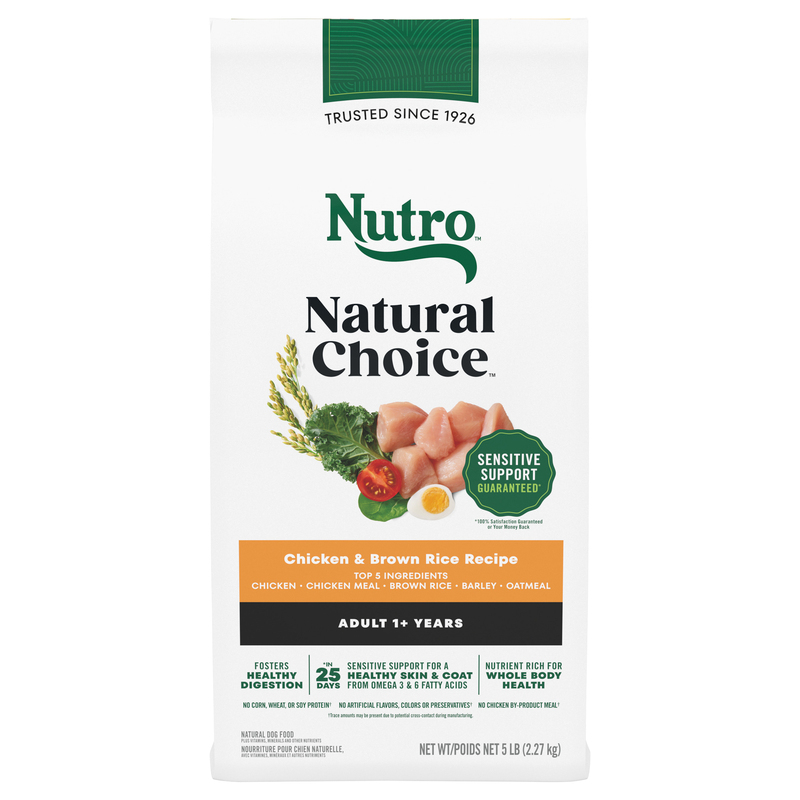 Nutro Natural Adult 1+ Years Chicken & Brown Rice Recipe Dog Food