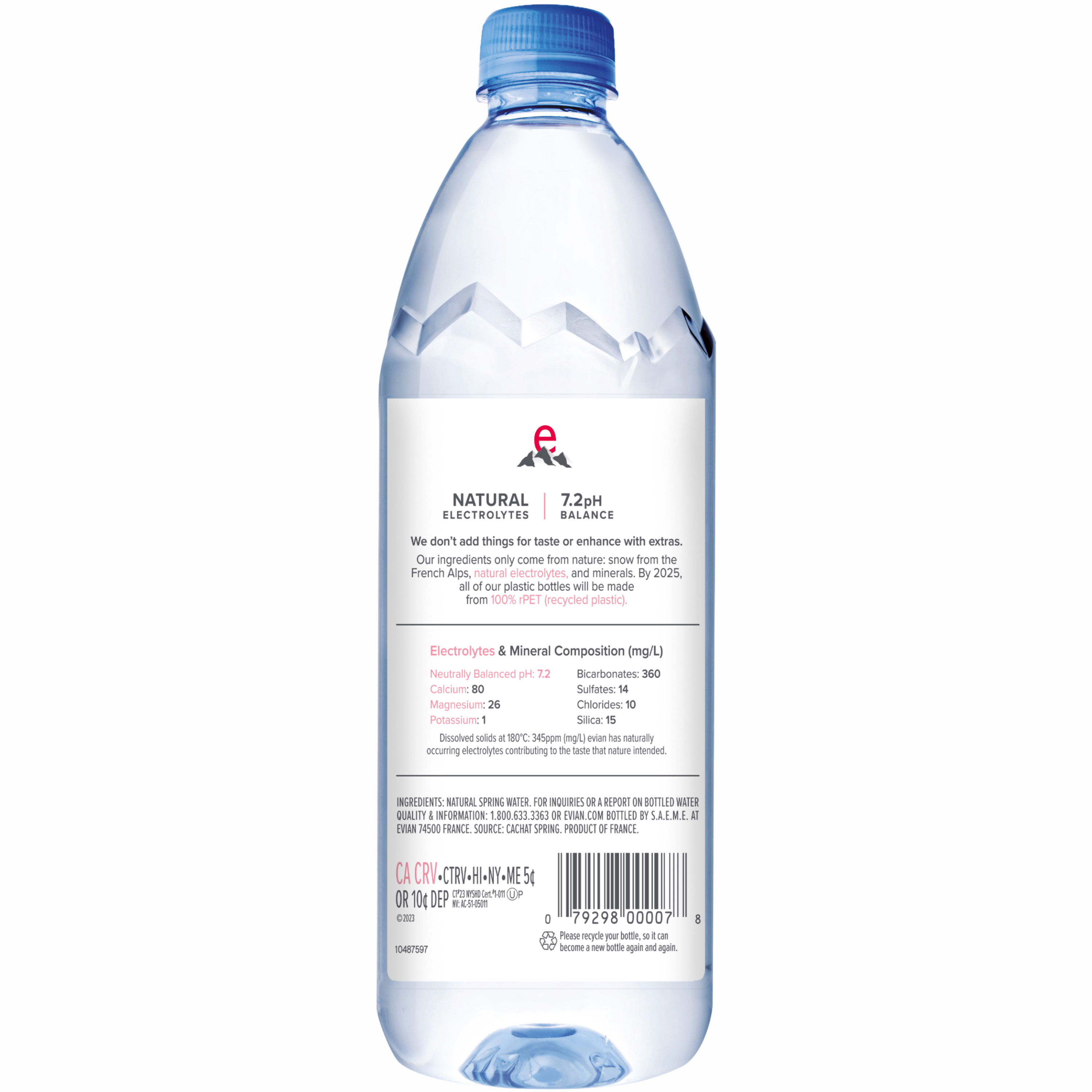 evian Natural Spring Water, 1 L bottles, 6 pack | Giant Eagle