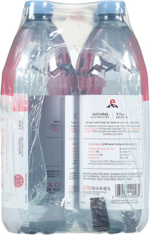 evian Natural Spring Water, 1 L bottles, 6 pack | Giant Eagle