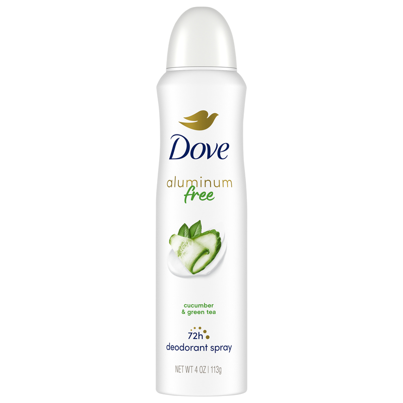 Dove Deodorant Spray, Aluminum Free, Cucumber & Green Tea | Giant