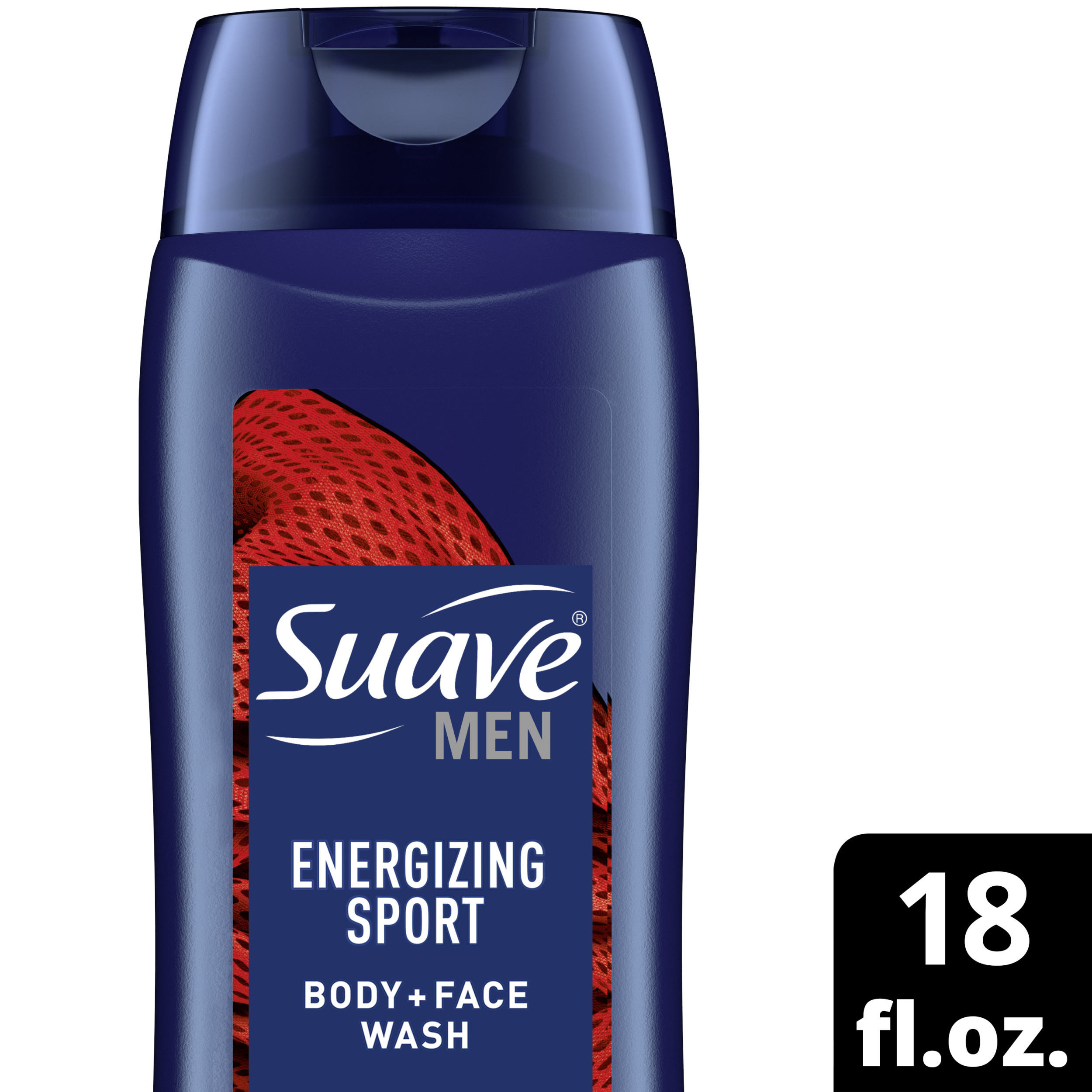 Suave Men Face & Body Wash, Energizing Sport, Body Cleanser for