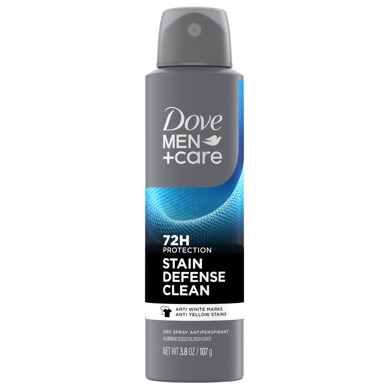 Dove Men+Care Antiperspirant, Stain Defense Clean, 72H Protection