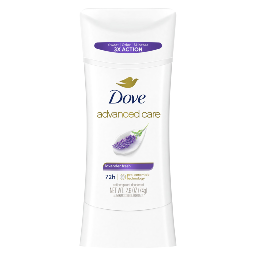 Dove Advanced Care Antiperspirant Deodorant Stick, Lavender Fresh