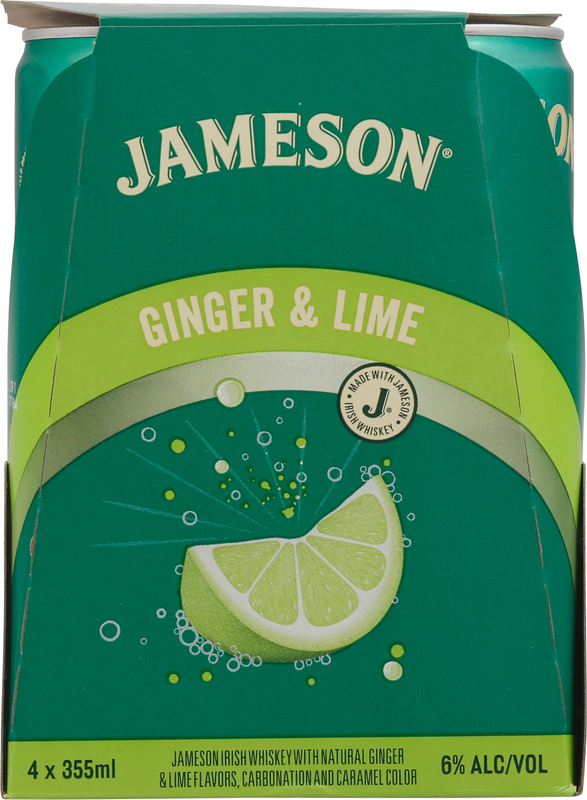 Jameson Ginger and Lime Ready to Drink Irish Whiskey Cocktail, 4