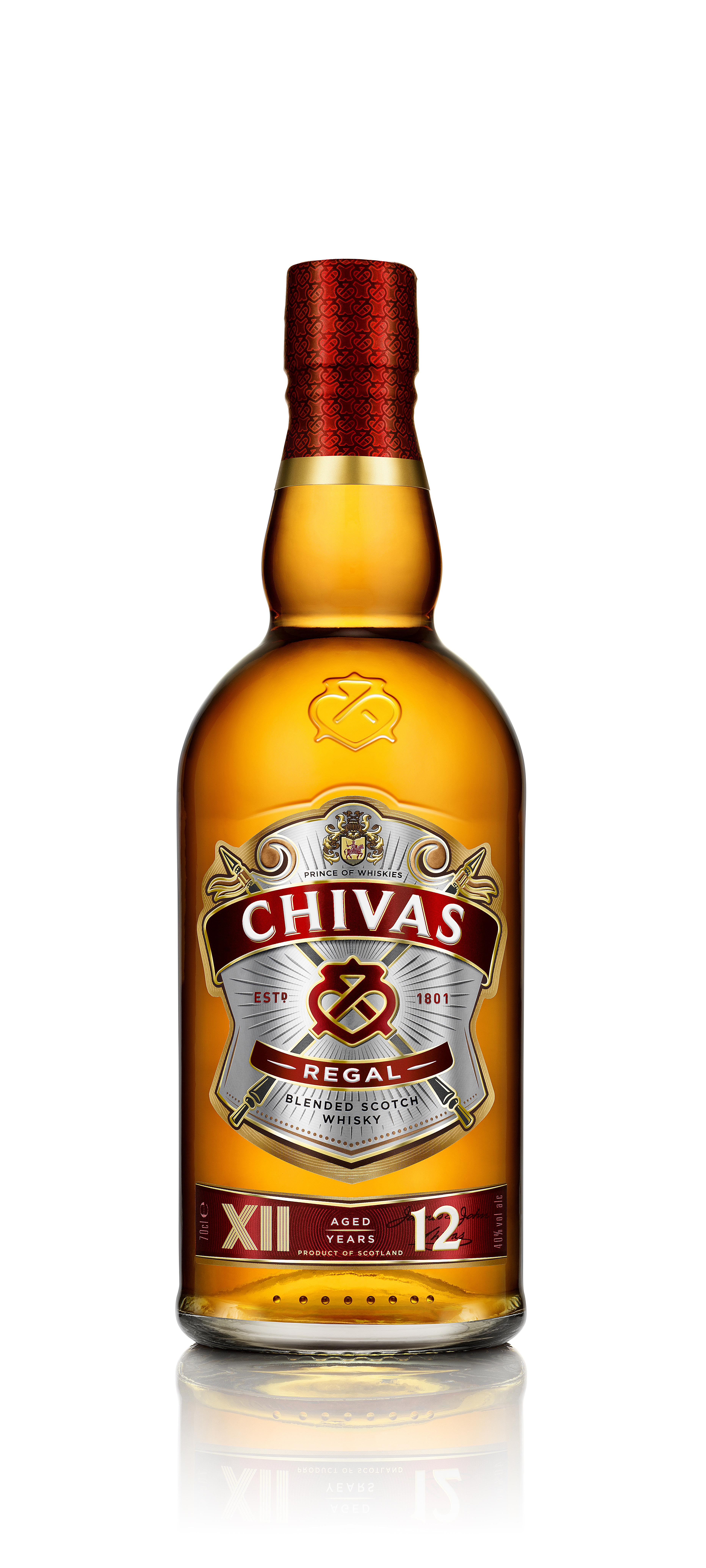 Chivas Regal 12 Year Old Blended Scotch Whisky, 750 ml Bottle, 80