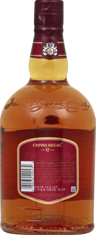 Chivas Regal 12 Year Old Blended Scotch Whisky, 1 L Bottle