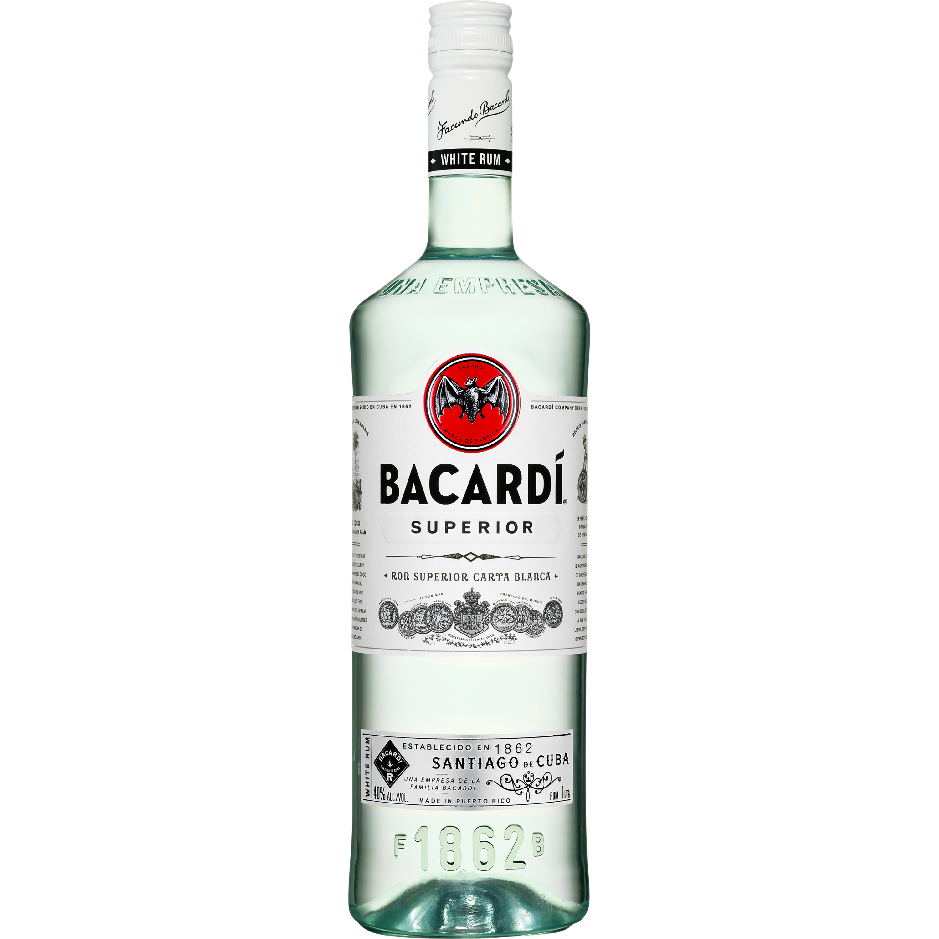 Bacardi Superior White Rum, Gluten Free 40% 100Cl/1L | Giant Eagle