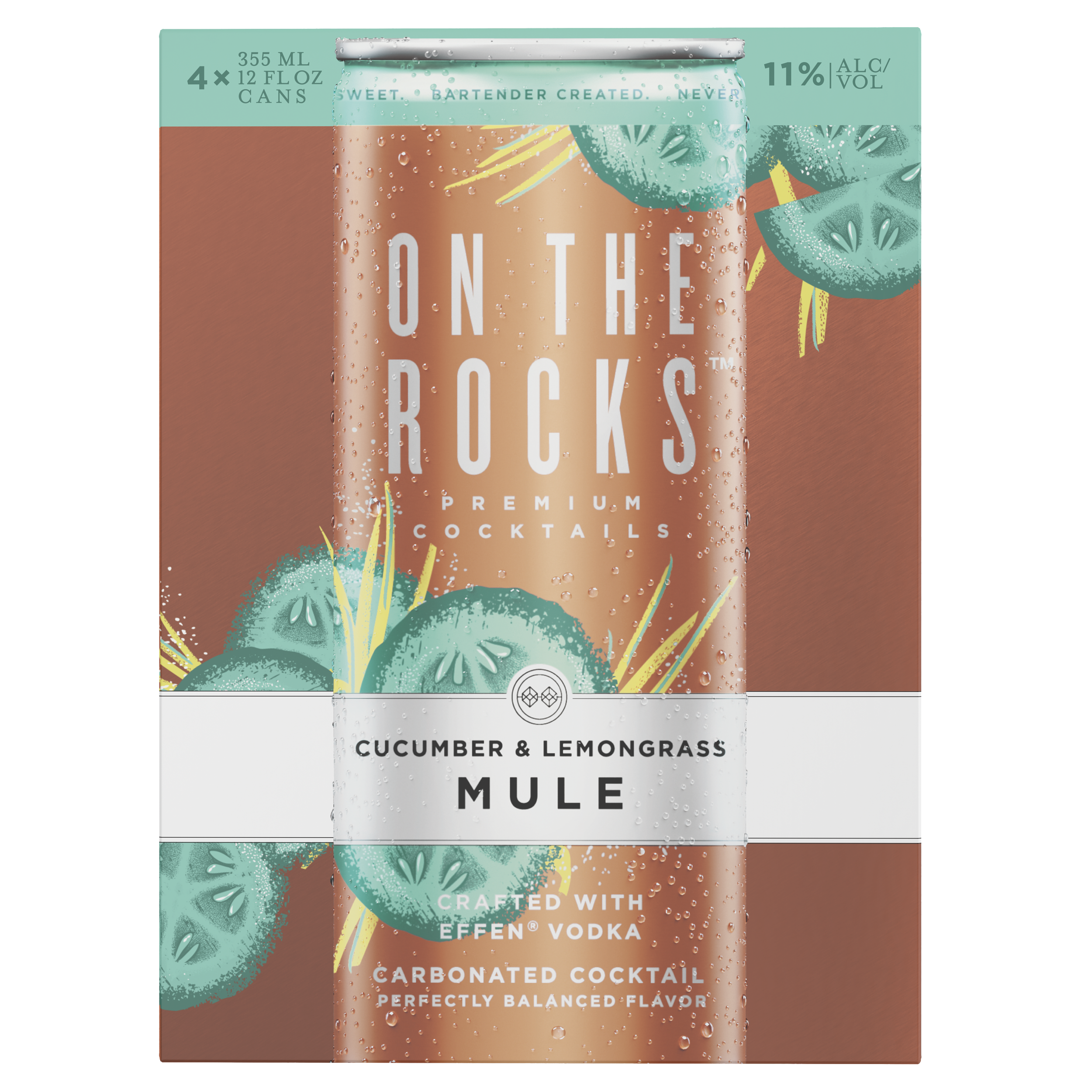 On The Rocks Cucumber Lemongrass Mule Ready to Drink Carbonated