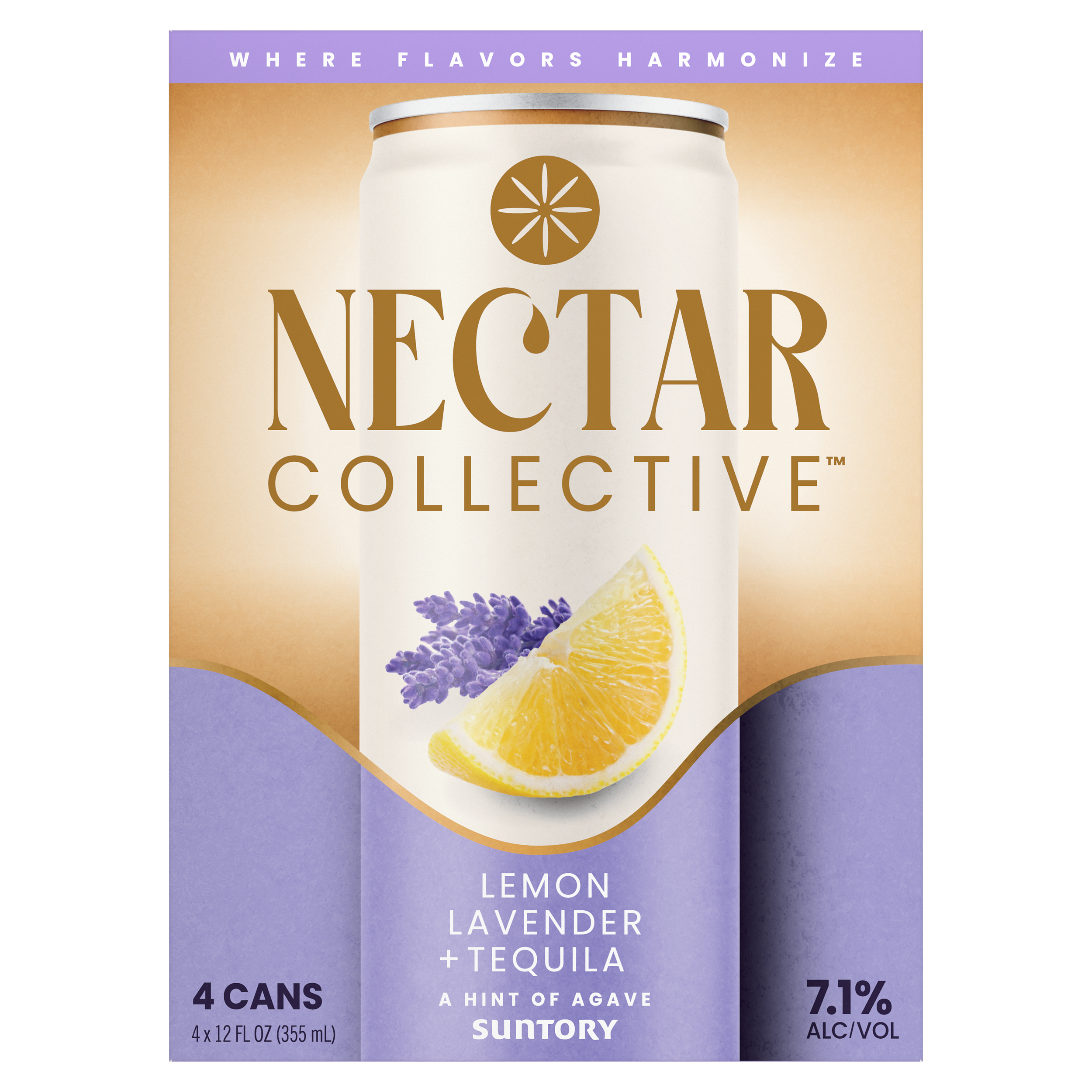 Nectar Collective Lemon Lavender Tequila Cocktail 4x355 ml | Giant