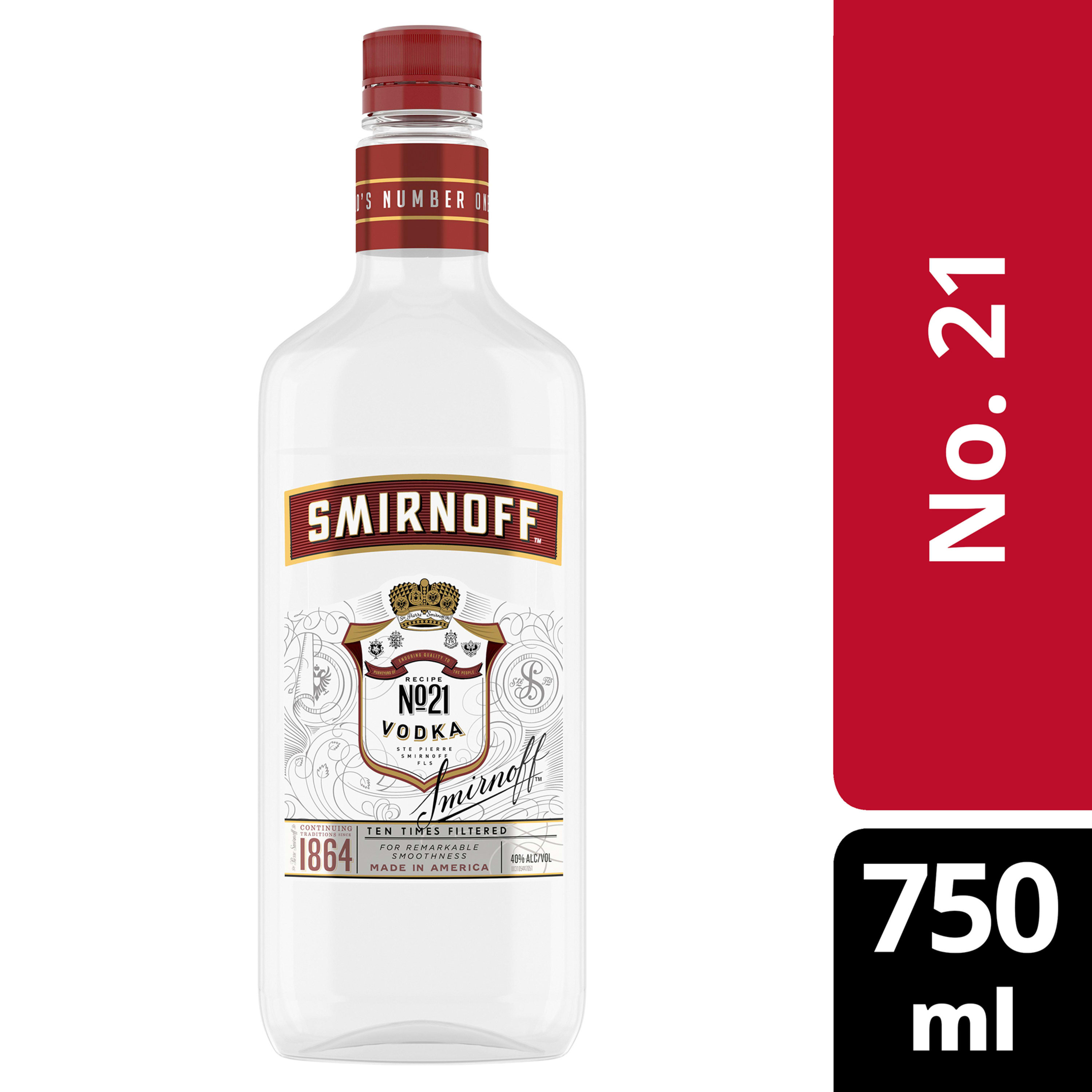 Smirnoff 21 80 Proof Vodka, 750 mL PET Bottle Giant Eagle