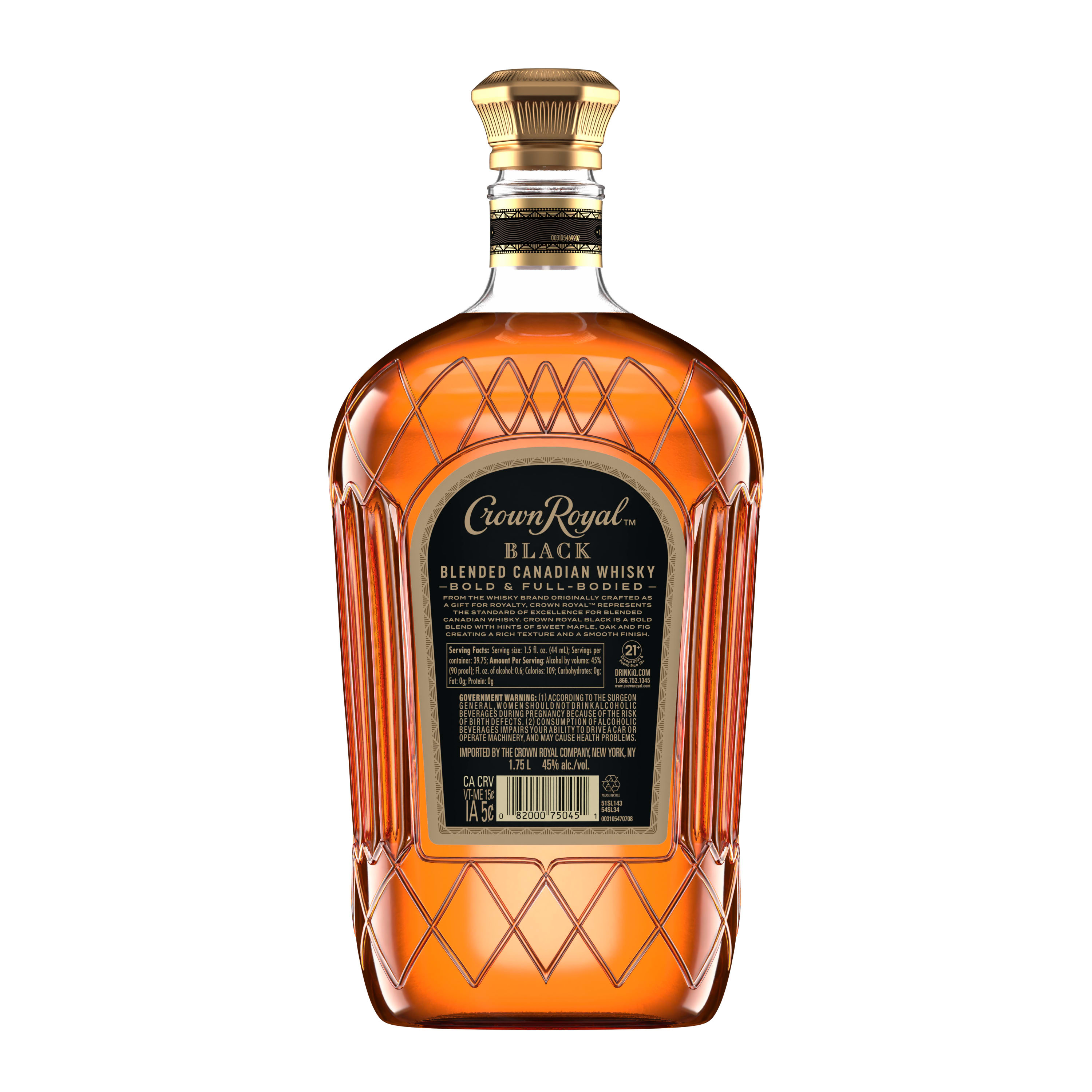 Crown Royal Black Blended Canadian Whisky, 1.75 L | Giant Eagle