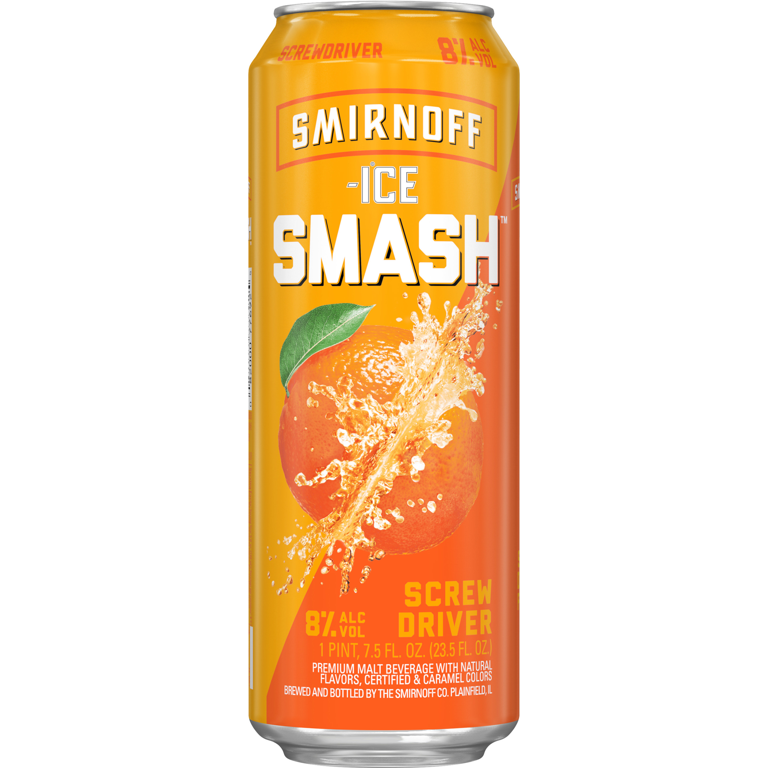 Smirnoff Ice Smash Screwdriver, 23.5 fl oz, Single Serve Can, 8