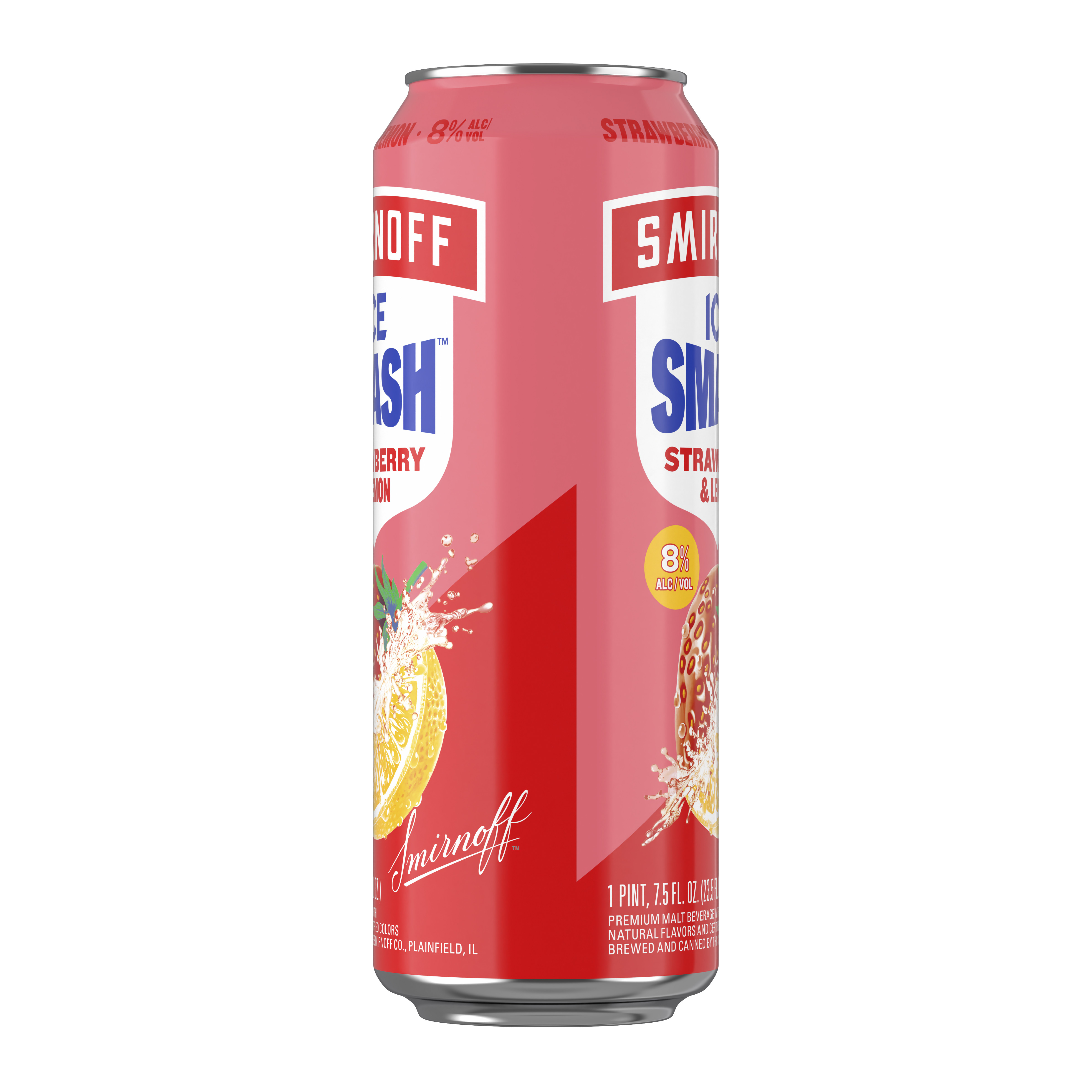 Smirnoff Ice Smash Strawberry Lemon, Single Serve Can, 23.5 fl oz