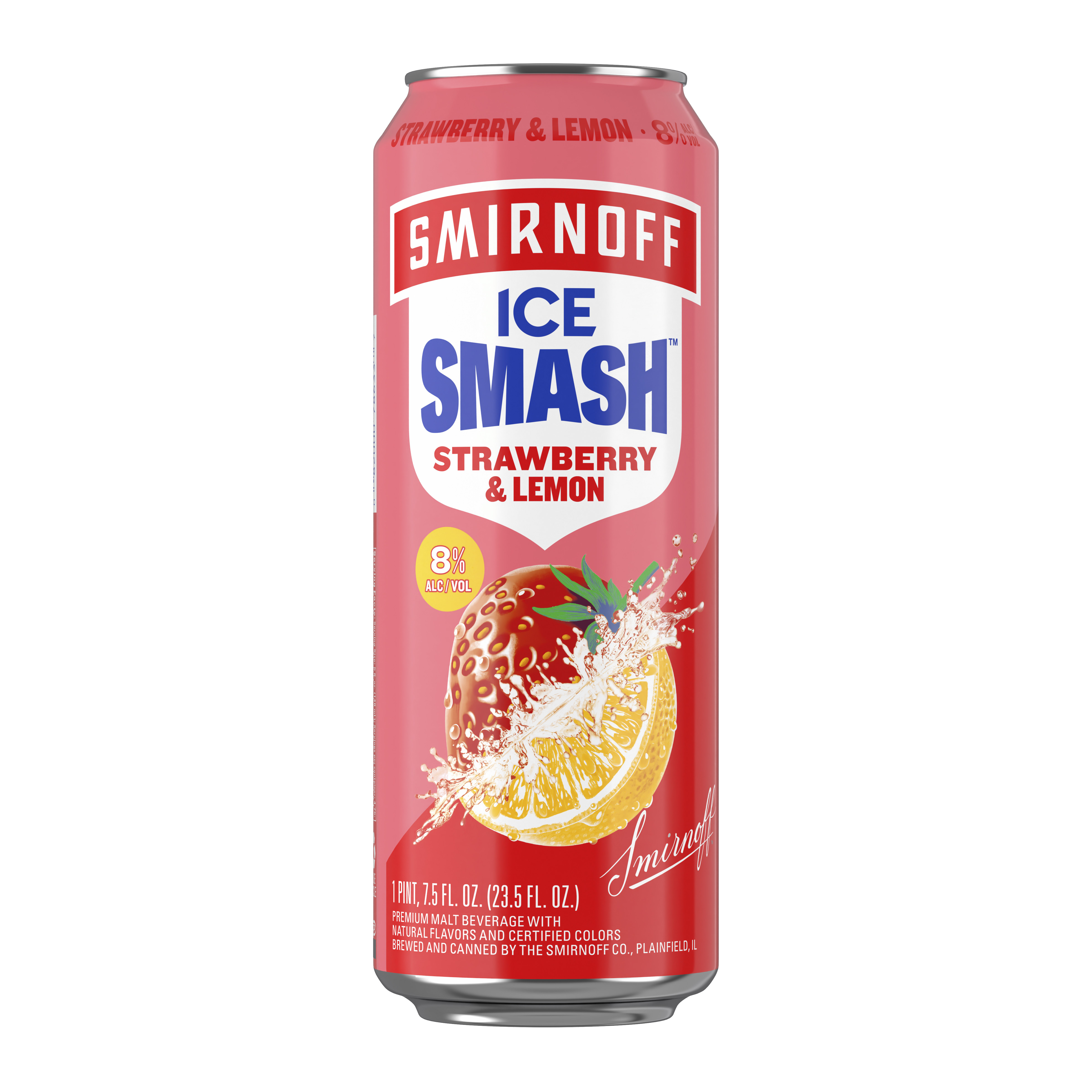 Smirnoff Ice Smash Strawberry Lemon, Single Serve Can, 23.5 fl oz