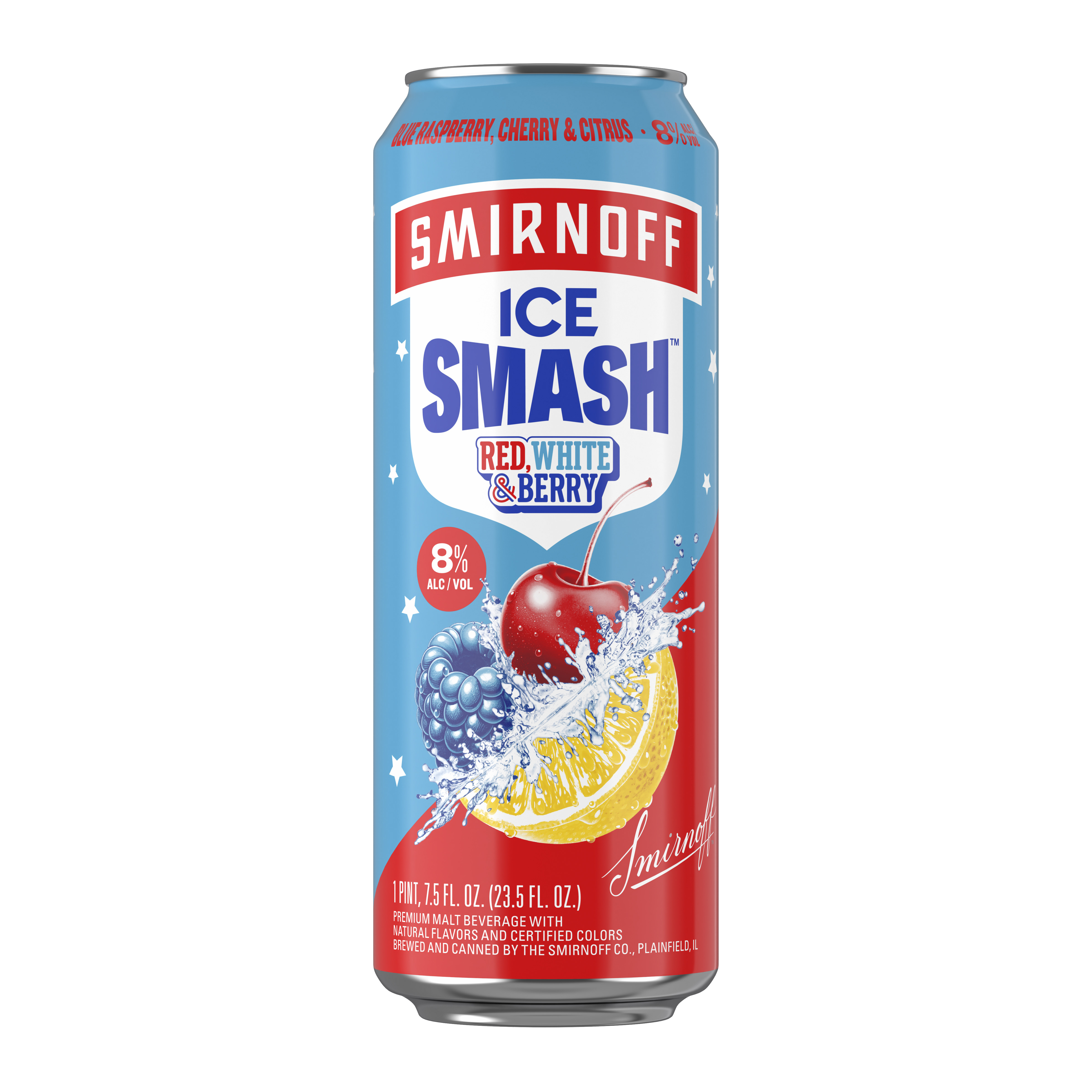 Smirnoff Ice Smash Strawberry Lemon, Single Serve Can, 23.5 fl oz