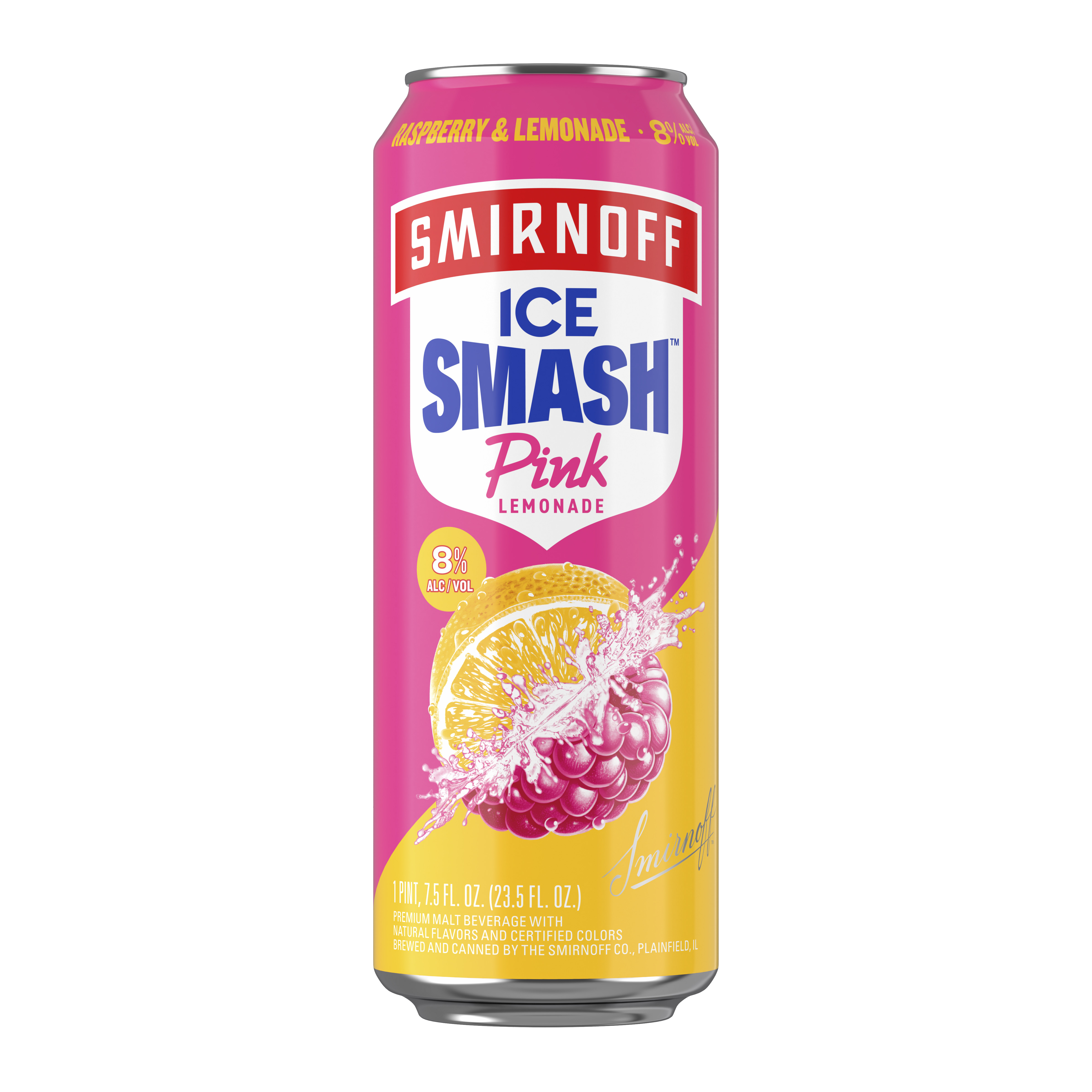 Smirnoff Ice Smash Strawberry Lemon, Single Serve Can, 23.5 fl oz