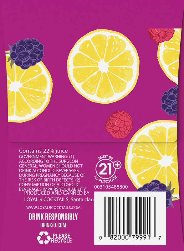 Loyal 9 Mixed Berry Lemonade Vodka Cocktail, 4-PACK (4 x 12 fl oz