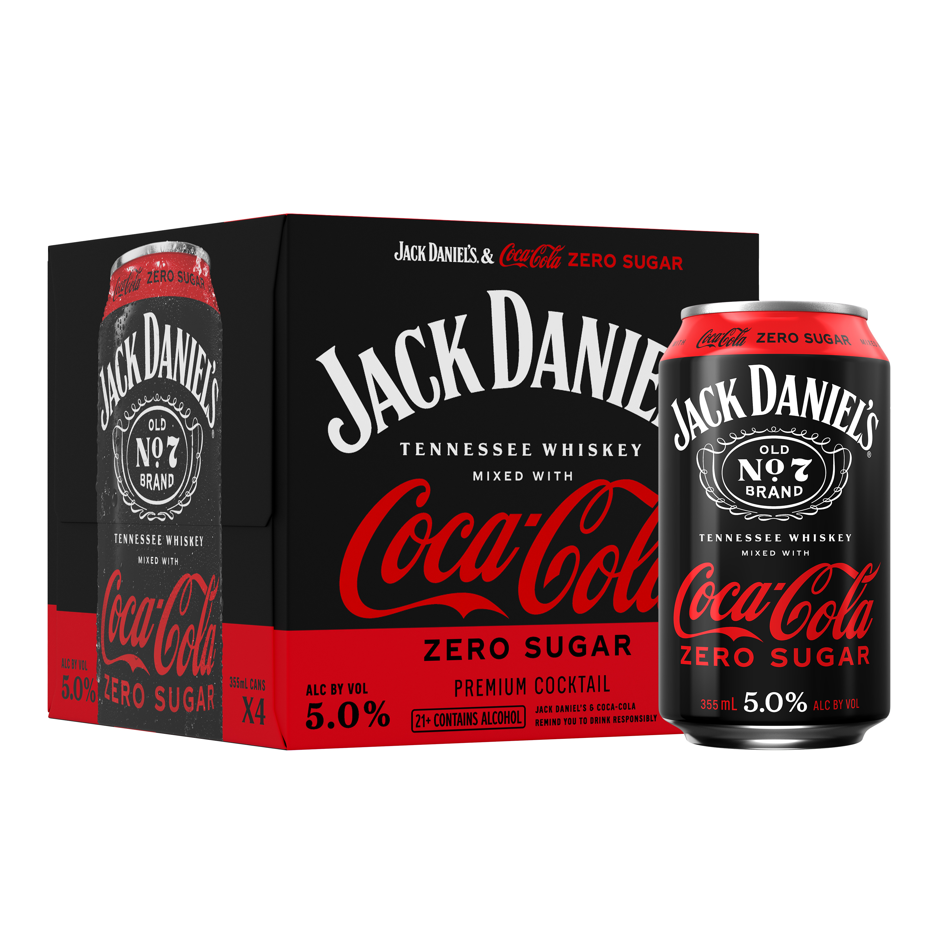 Jack Daniel's® Tennessee Whiskey & Coca-Cola Zero Sugar Ready to