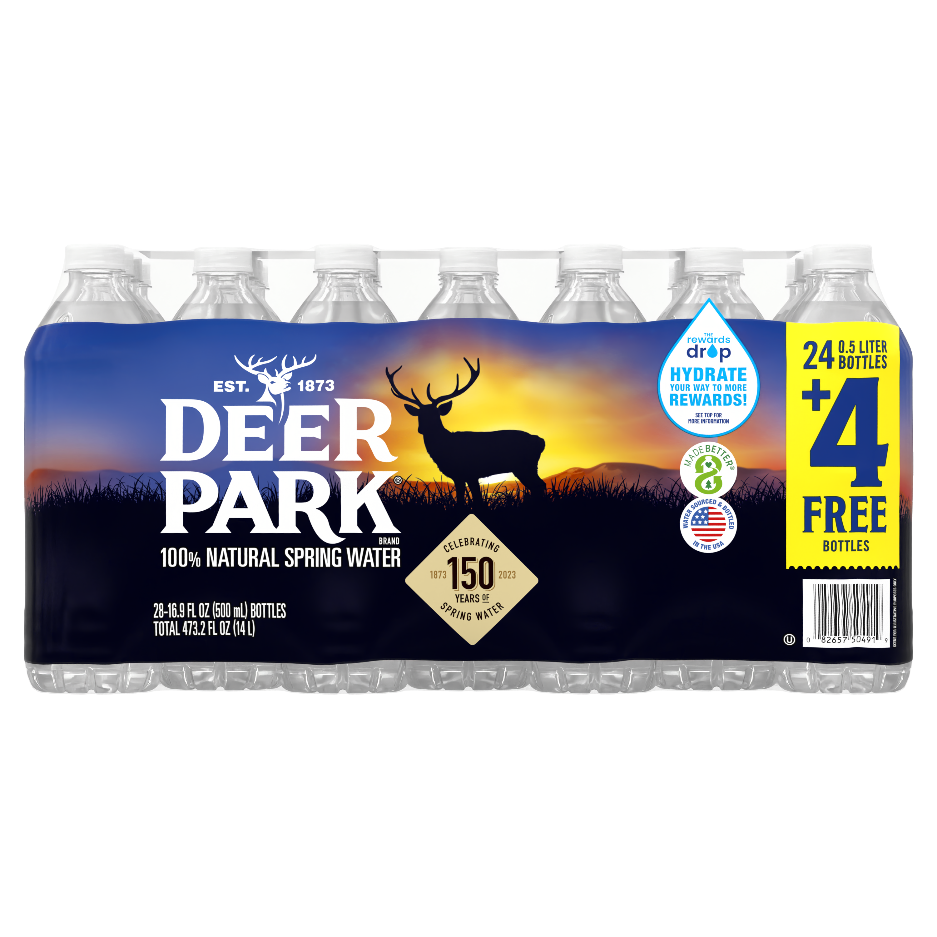 DEER PARK Brand Spring Water, 16.9-ounce plastic bottles (Total of