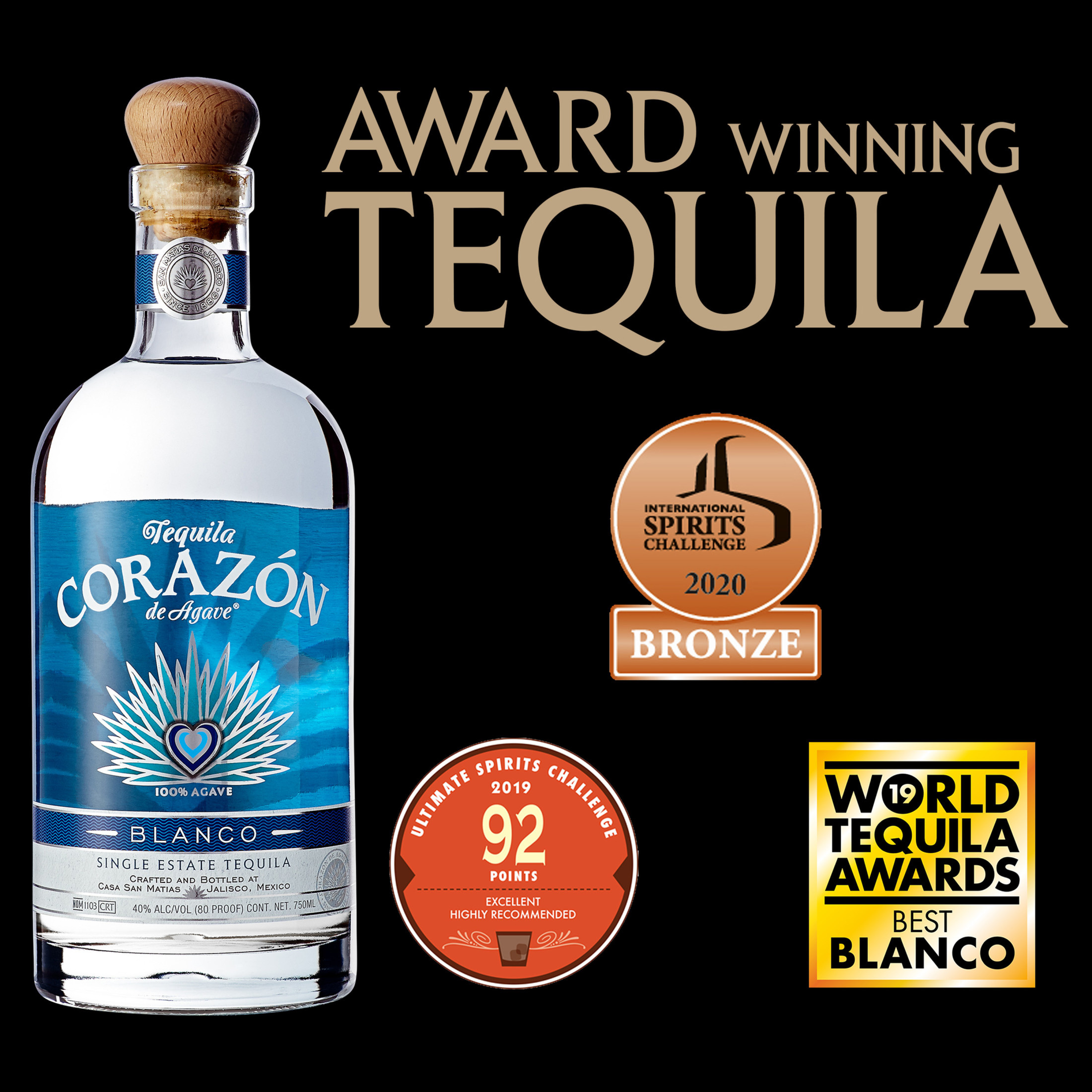 Corazon Blanco Tequila, 750ml, 80 Proof | Giant Eagle | Because It