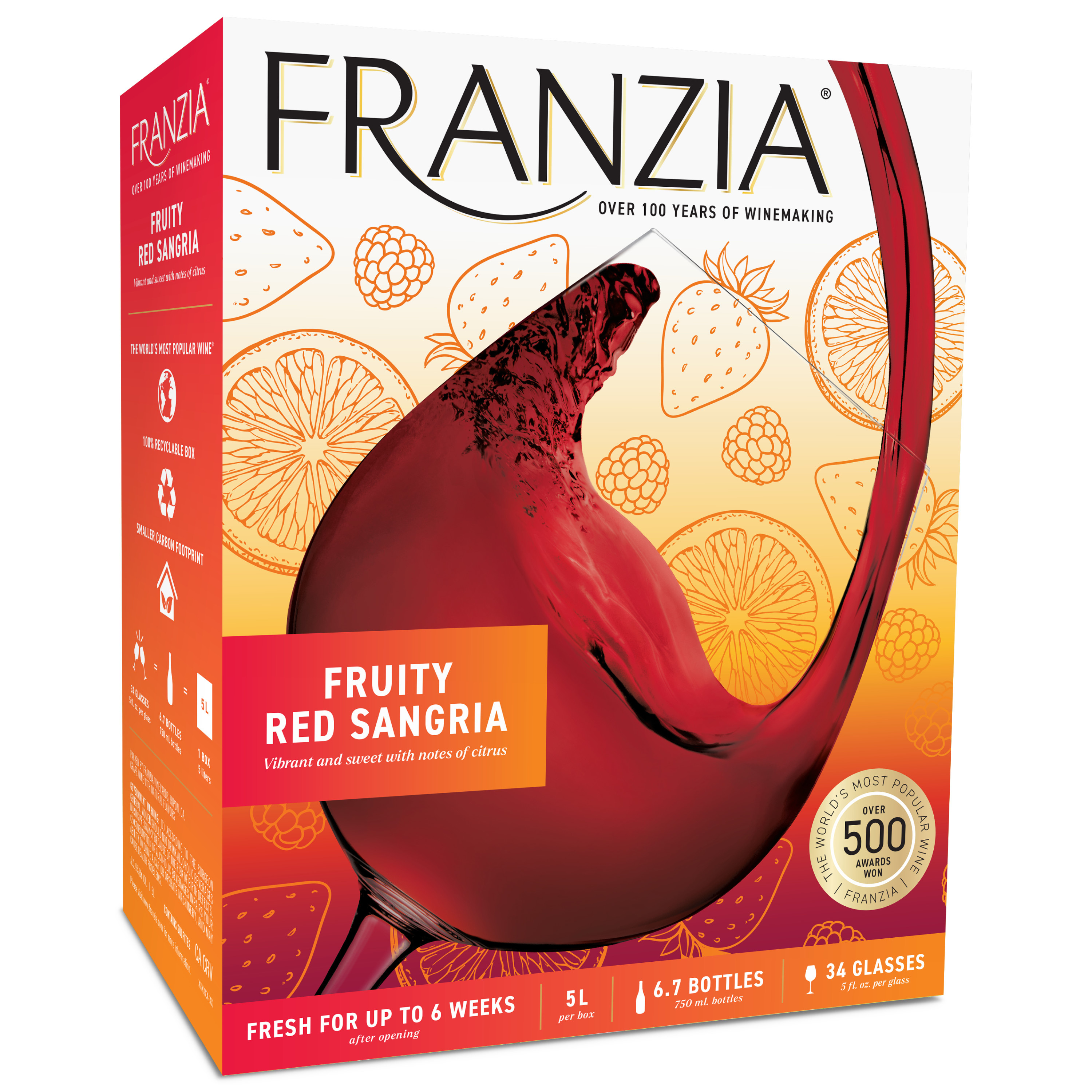 Franzia Red Sangria, Red Wine, 5L | Giant Eagle | Because It