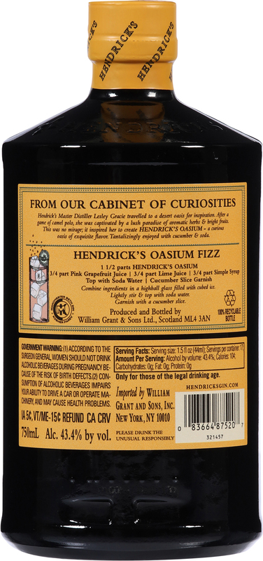 Hendrick's Oasium Gin | Giant Eagle | Because It Matters | Grocery