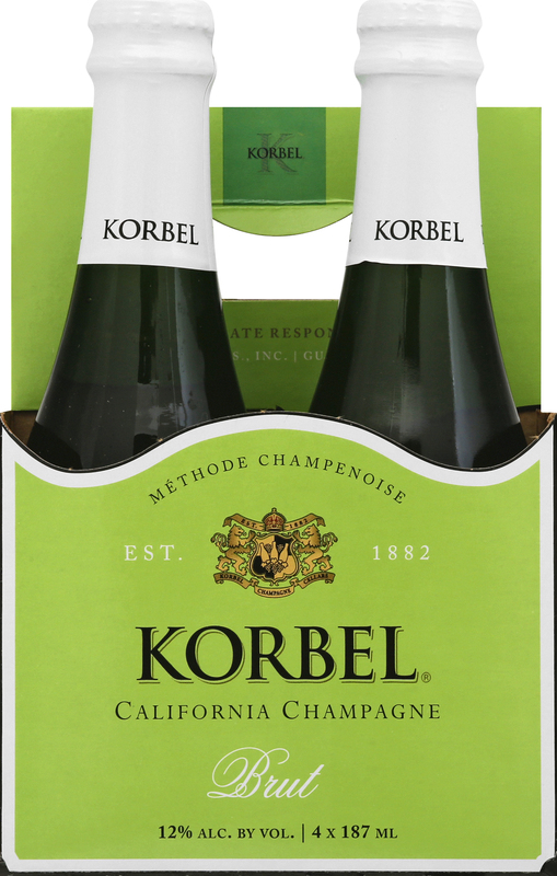 Korbel Brut California Champagne Sparkling Wine, 187 mL Bottle 4