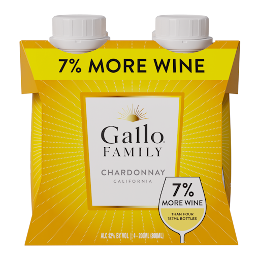 Gallo Family Vineyards Chardonnay White Wine 200ml 4pk Giant