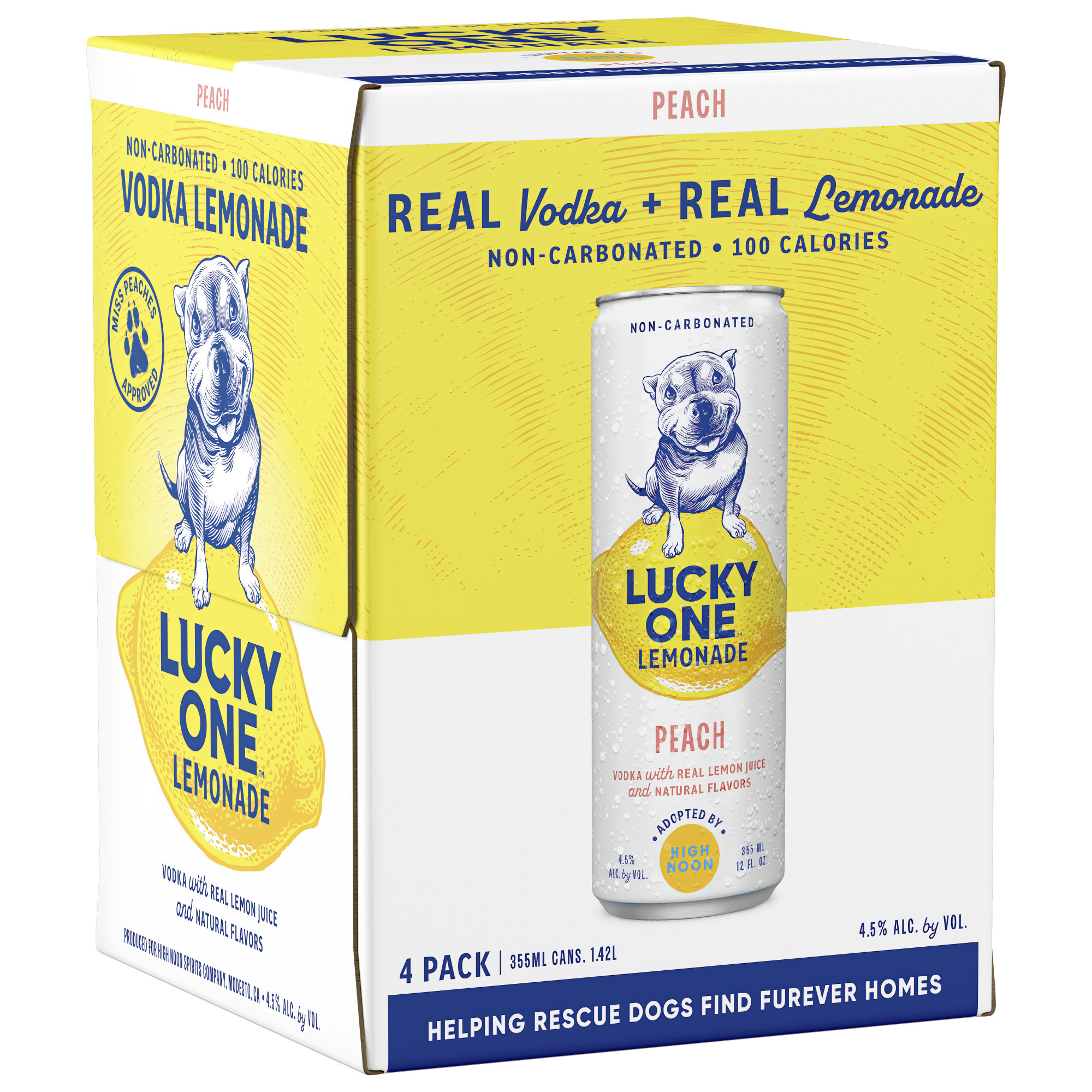 Lucky One Vodka Lemonade Peach 4 Pack 355ml Cans | Giant Eagle