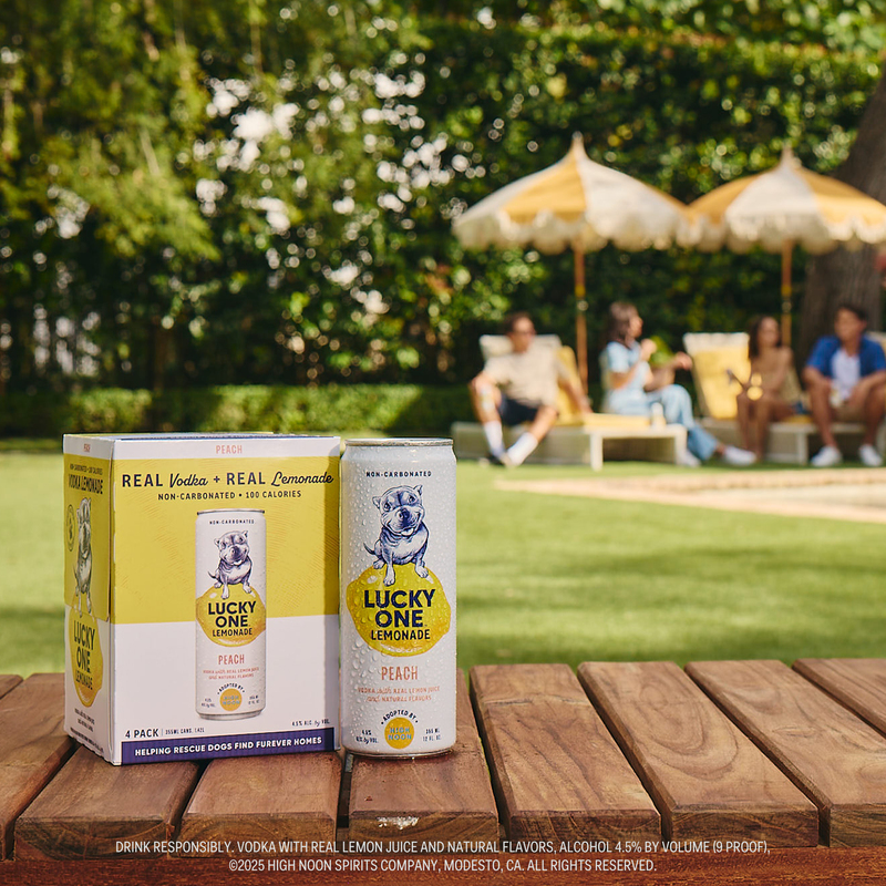 Lucky One Vodka Lemonade Peach 4 Pack 355ml Cans | Giant Eagle
