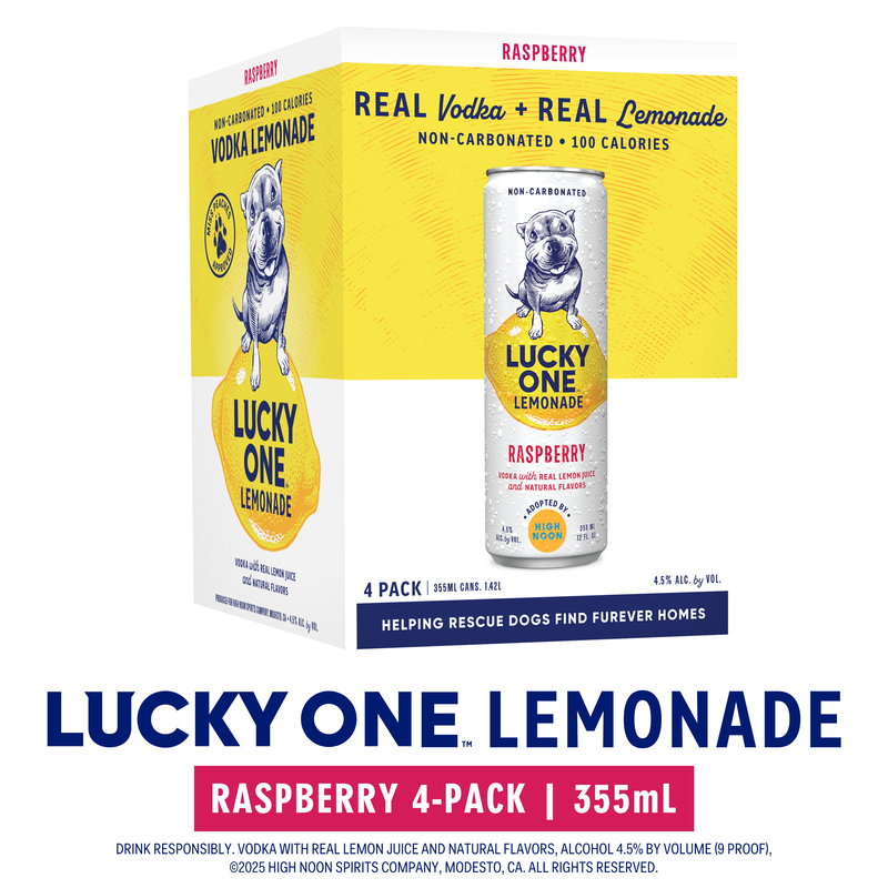 Lucky One Vodka Lemonade Raspberry 4 Pack 355ml Cans | Giant Eagle