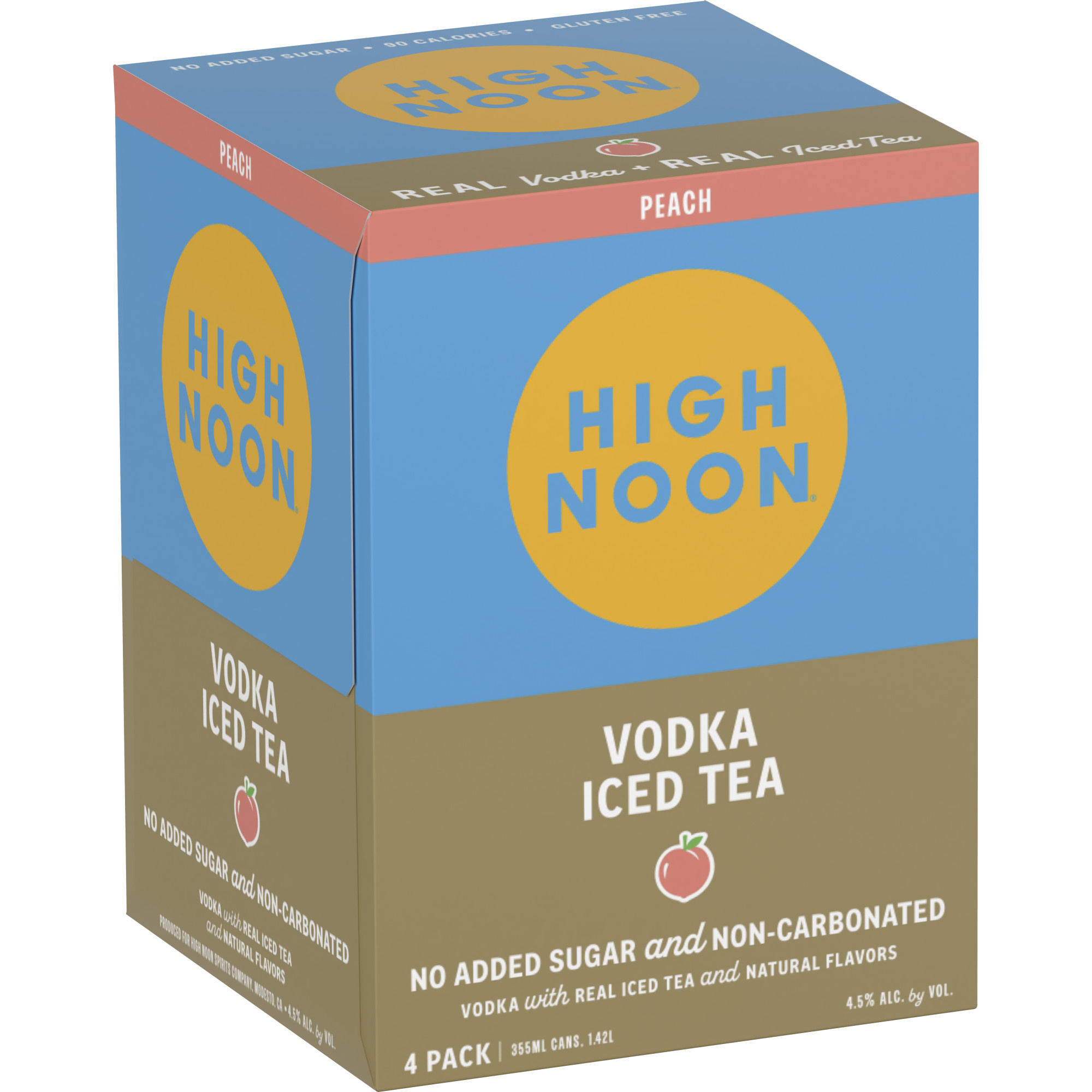 High Noon Peach Vodka Iced Tea 4 Pack 355ml Cans | Giant Eagle