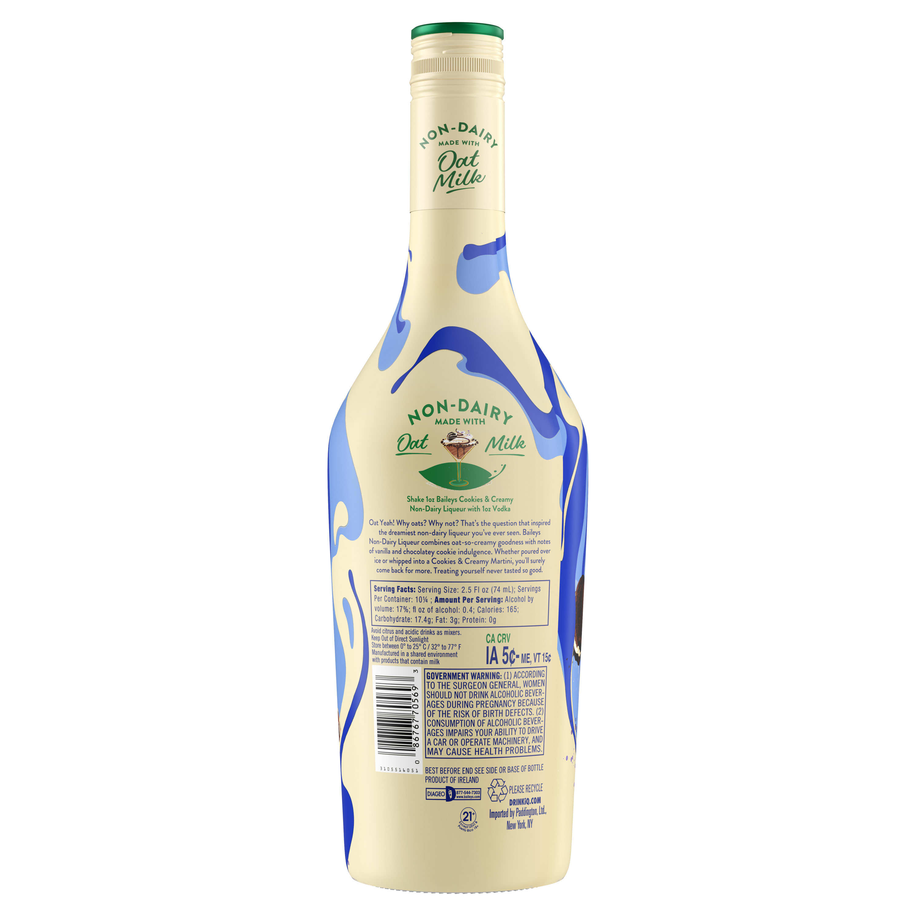 Baileys Cookies and Creamy Non-Dairy Liqueur Made with Oat Milk