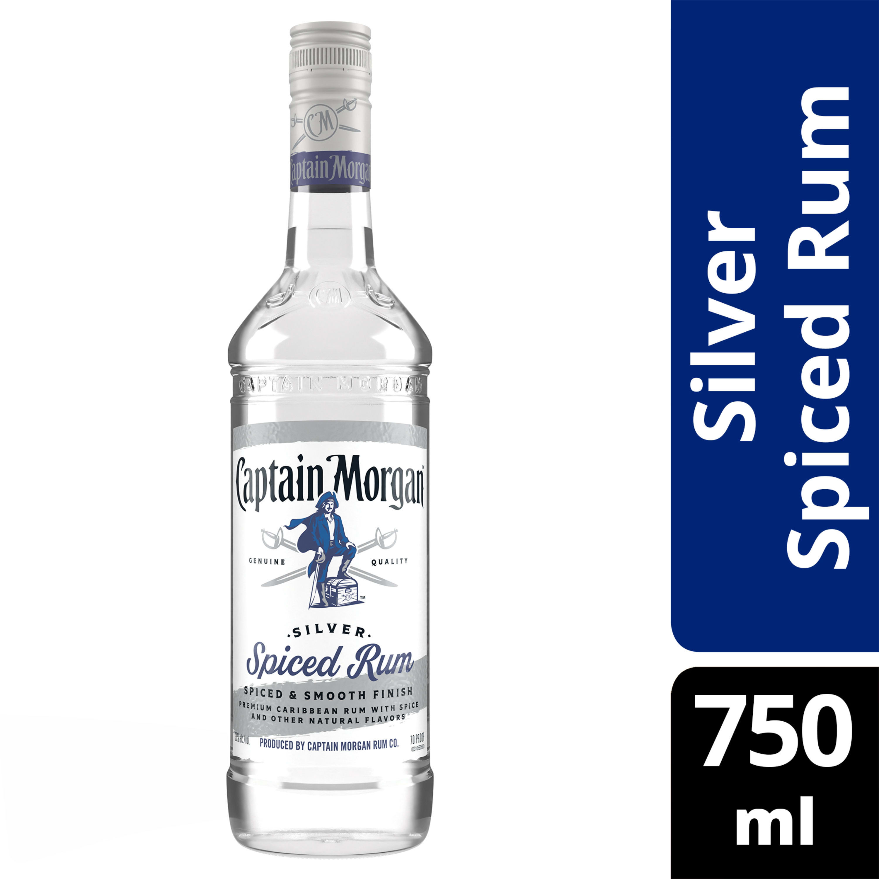 Captain Morgan Silver Spiced Rum, 750 mL | Giant Eagle | Because