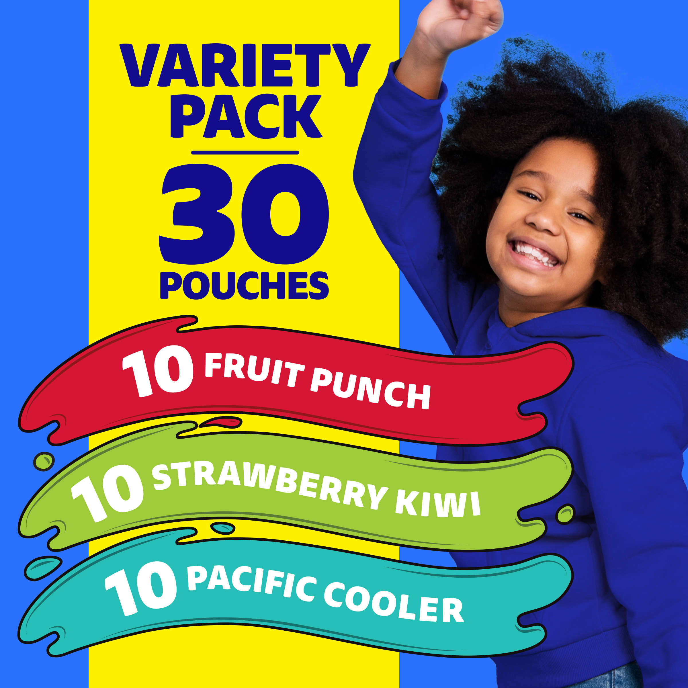 SUPER SUNフーディ黒ZeeNuNew cutiepie Capri Sun Fruit Punch, Strawberry Kiwi, Pacific Cooler Blend
