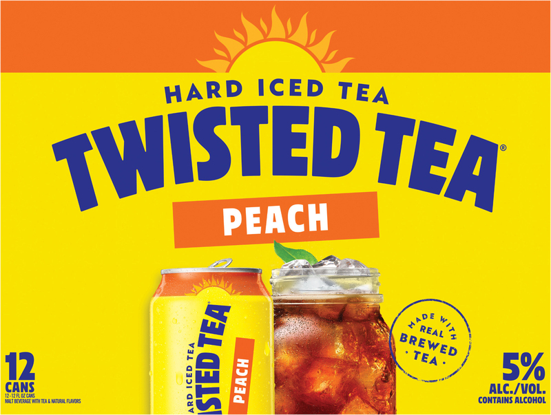 Twisted Tea Peach, Hard Iced Tea (12 fl. oz. Can, 12pk.) | Giant
