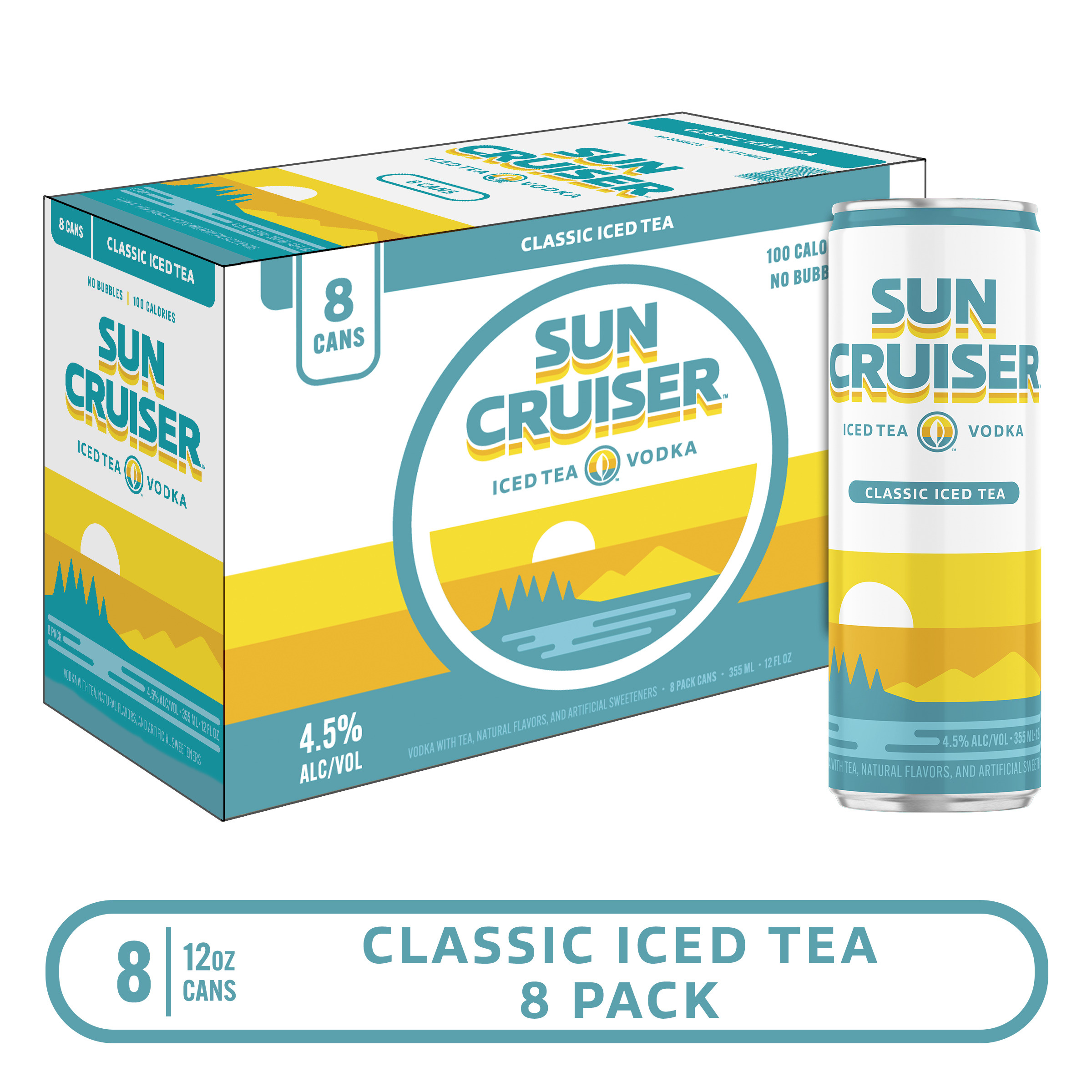 Sun Cruiser Iced Tea Vodka, Classic Iced Tea (12 fl. oz. Can, 8pk