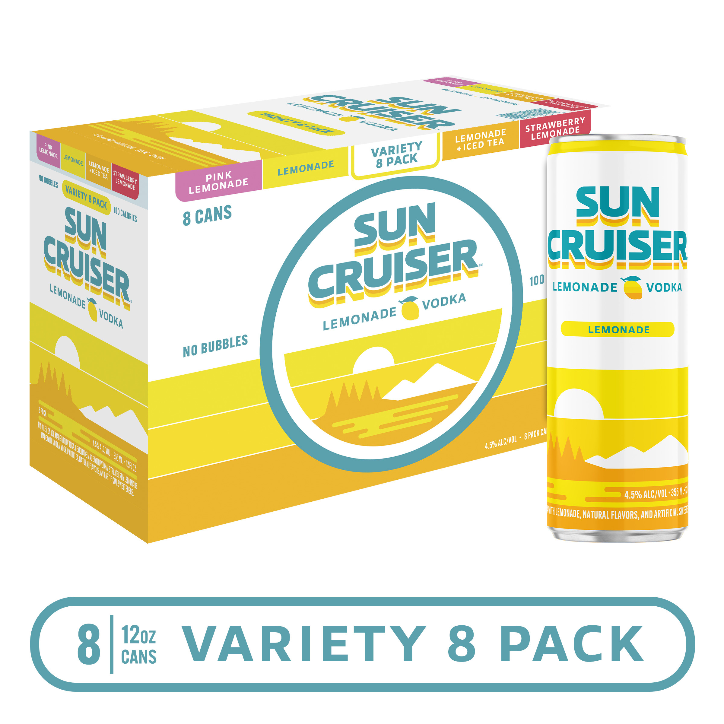 sun Sun Cruiser Lemonade Vodka Variety Pack (12 fl. oz. Can, 8pk